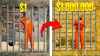 CÁRCEL DE $1 vs CÁRCEL MILLONARIA en GTA 5 (MODS) - ElChurches