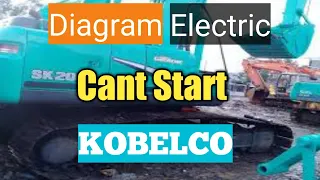 Excavator kobelco Sk 200-8 tidak mau hidup karena sistem elektrik