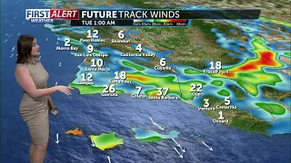 Offshore winds warm temperatures Monday