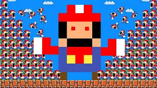 Tiny Mario. but Huge Would be OP vs 100 Mario Calamity in New Super Mario Bros. Wii | Game Animation