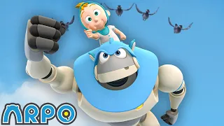 Flying with the Pigeons | Baby Daniel and ARPO The Robot | Funny Cartoons for Kids