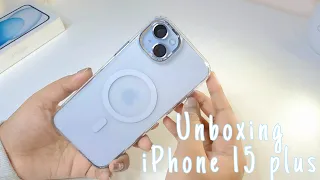 iPhone 15 plus unboxing | Blue ❄️🩵 | 256 gb |