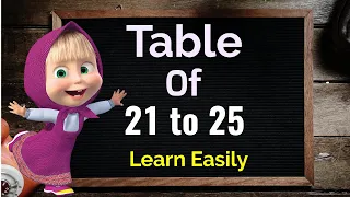 Learn Multiplication Table of 21 to 25, Table 21 to 25, 21 se 25 ka pahada,  Maths Table