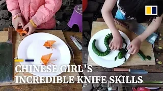 Chinese girl’s incredible knife skills in the face of adversity