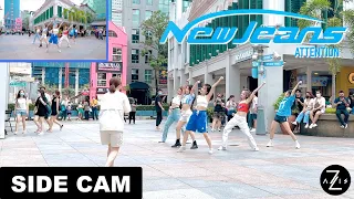 [KPOP IN PUBLIC | SIDE CAM] NewJeans (뉴진스) 'Attention' | DANCE COVER | Z-AXIS FROM SINGAPORE