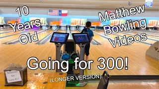 Exciting 300 Bowling Game from 10 Year Old Matthew! STRIKES! #usbcyouth #bowling #300
