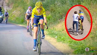 Van Vleuten MULTIPLE Bike Changes but Attacks Anyway | Tour de France Femmes avec Zwift Stage 8 2022