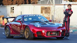 650馬力 MAZDA RX7 FD3S でサヤカドリフト全開走行！