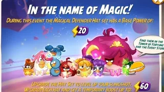 Angry birds 2 Magical defender hat set tower of fortune , upgrade 3 stars / 100% complete event.