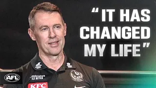 Craig McRae on the flag, when he'll stop coaching and the player who bought him flowers