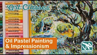 Oil Pastel Landscape - Impressionist.