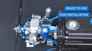 PD-1 UAV engine module with electric generator and remote start