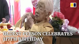 World’s oldest living person, Kane Tanaka, celebrates her 117th birthday in Japan