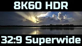 32:9 Super-Ultrawide real-time sunset with ambient music. 8K60 HDR.