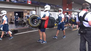 Williams Martini Racing F1 Pit Stop Practice - 2017 Belgian GP