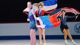 Victory Ceremony: World Junior Figure Skating Championships 2020 Kamila Valieva