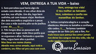 vem entrega a tua vida   baixo   queroensaiar