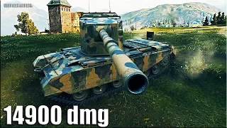 Новый рекорд на FV4005 Stage II 🌟 14900 dmg 🌟 World of Tanks максимальный урон на британской пт