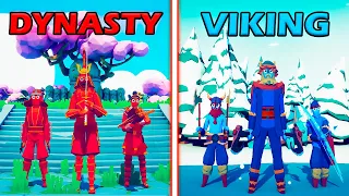 DYNASTY TEAM vs VIKING TEAM - Totally Accurate Battle Simulator | TABS