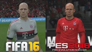 FIFA 16 vs PES 2016 FC BAYERN MÜNCHEN FACE COMPARISON