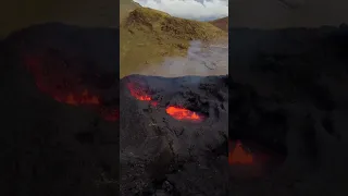 Fagradalsfjall volcano 🌋 erupted in sep 2022, #iceland #volcano #eruption #volcano #drone #djimini2