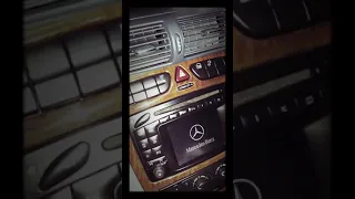 Mercedes w203 COMMAND radio AUX, language,time set,brightness/darkness settings