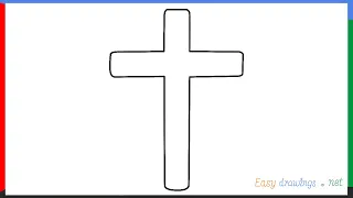 How to draw a cross step by step for beginners