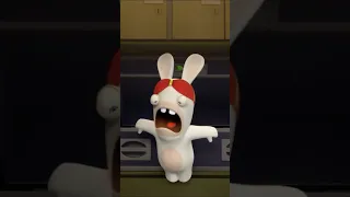 Don't look down Rabbid! 🫣 | RABBIDS INVASION #shorts