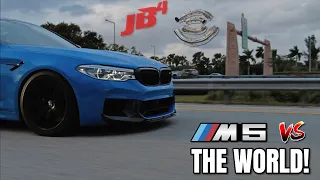 BMW F90 M5 (Stage 2) vs The World!! | F90 M5 w/ Downpipes + JB4 Tune = 4 Door FURY!