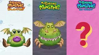 ALL Dawn of Fire Vs My Singing Monsters Vs The Lost Landscapes Redesign Comparisons ~ MSM Wave 4