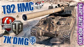 WoT T92 HMC Gameplay ♦ 7k Dmg 5 Frags ♦ SPG Arty Review