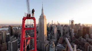 Climbing NYC Crane - 800 Ft over Midtown Manhattan