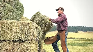 How We get Hay for GOATS and Store it ALL Winter! 🥶 🐐💪🏻 (In Montana!)