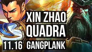 XIN ZHAO vs GANGPLANK (TOP) | Quadra, Legendary, 12/2/1, 400+ games | KR Master | v11.16