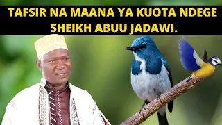 TAFSIR YA NDOTO NA MAANA YA KUOTA  NDEGE SEHEMU YA KWANZA // SHEIKH ABUU JADAWI.