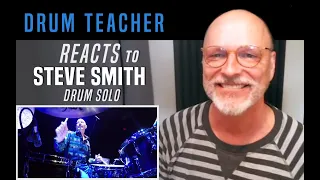 Drum Teacher Reacts to Steve Smith - Drum Solo