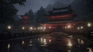 Chinese Temple Rain Sounds - Drift into Deep Sleep | Rest With Relaxing Sounds At The Temple