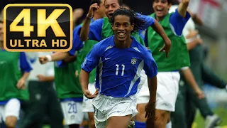 WORLD CUP 2002 Ronaldinho's free kick against Engalnd | 4K ULTRA HD 60 fps |