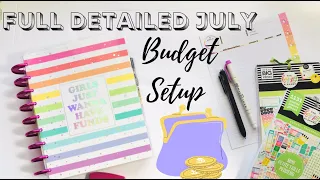 JULY 2020 FULL BUDGET Setup | HAPPY PLANNER |  The Budget Mom | #budgetwithme
