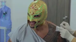 Rey Mysterio injury after Brock Lesnar attack on rey and Dominic subs avl. Hin/Eng