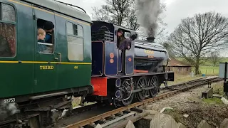 Live Steam Train pulls out of station