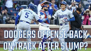 Did the Dodgers offense get back on track after being in a prolonged slump?