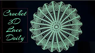 Crochet 3D Round Doily | English Tutorial | Croche De Redondo