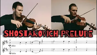 Shostakovich - Prelude (for 2 violins & piano) VIDEO & SCORES