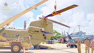 U.S. Army Soldiers from prepare and fly CH-47 Chinook helicopters