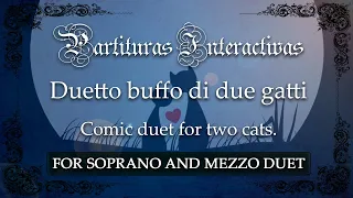 Duetto buffo di due gatti KARAOKE FOR MEZZO AND SOPRANO DUET - G. Rossini - Original key: D Minor.