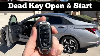 How To Unlock, Open & Start 2021 - 2023 Hyundai Elantra With Dead Remote Key Fob Battery