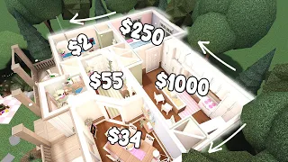 BUILDING A BLOXBURG HOUSE BUT EVERY ROOM IS A DIFFERENT BUDGET... | roblox