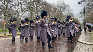 Irish Guards Return in the Rain - Black Sunday 2024