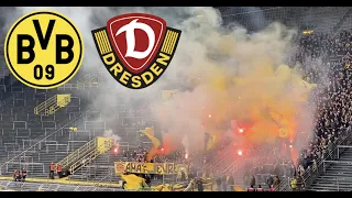 Pyro und lautstarke Stimmung | Dortmund Amateure vs Dynamo Dresden Groundhopping 12.03.23